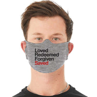 Load image into Gallery viewer, Designs by MyUtopia Shout Out:Loved Redeemed Forgiven Saved Fabric Face Covering / Face Mask
