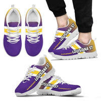 Load image into Gallery viewer, Designs by MyUtopia Shout Out:#LovePurpleLiveGold Louisiana St Fan Running Shoes
