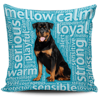 Load image into Gallery viewer, Designs by MyUtopia Shout Out:Loving Rottweiler Pillowcases,Blue,Pillowcases
