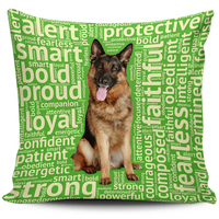 Load image into Gallery viewer, Designs by MyUtopia Shout Out:Loyal German Shepherd Pillowcases,Green,Pillowcases
