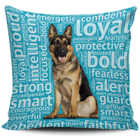 Load image into Gallery viewer, Designs by MyUtopia Shout Out:Loyal German Shepherd Pillowcases,Blue,Pillowcases
