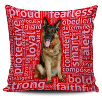 Load image into Gallery viewer, Designs by MyUtopia Shout Out:Loyal German Shepherd Pillowcases,Red,Pillowcases
