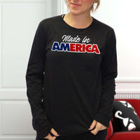 Load image into Gallery viewer, Designs by MyUtopia Shout Out:Made In America Trump Long Sleeve Ultra Cotton T-Shirt
