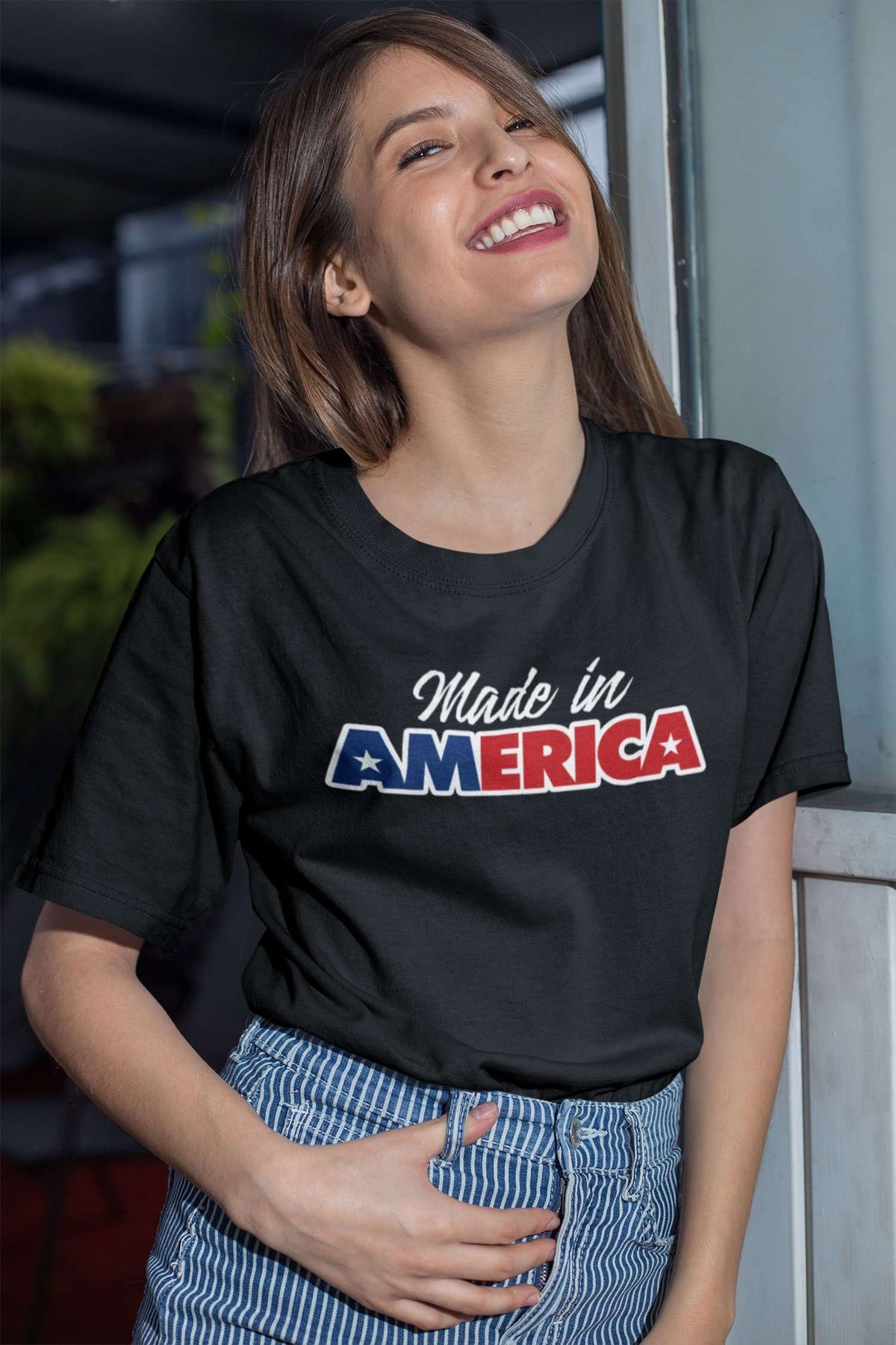 Designs by MyUtopia Shout Out:Made In America Unisex Jersey Short-Sleeve T-Shirt