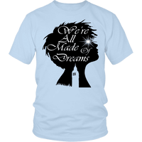 Load image into Gallery viewer, Designs by MyUtopia Shout Out:Made of Dreams - T Shirt,Short Sleeve Tee / Light Blue / Small,Adult Unisex T-Shirt
