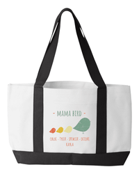 Load image into Gallery viewer, Designs by MyUtopia Shout Out:Mama Bird Personalized Canvas Totebag Gym / Beach / Pool Gear Bag

