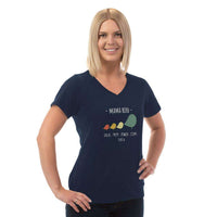 Load image into Gallery viewer, Designs by MyUtopia Shout Out:Mama Bird Personalized Ladies V Neck Tee
