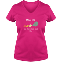 Load image into Gallery viewer, Designs by MyUtopia Shout Out:Mama Bird Personalized Ladies V Neck Tee,S / Cyber Pink,Ladies T-Shirts
