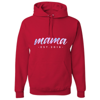Load image into Gallery viewer, Designs by MyUtopia Shout Out:Mama Established Personalized Adult Hoodie,True Red / S,Pullover Hoodie
