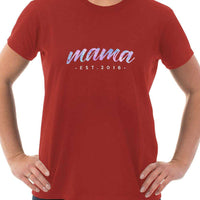 Load image into Gallery viewer, Designs by MyUtopia Shout Out:Mama Established Personalized Adult Unisex T-Shirt
