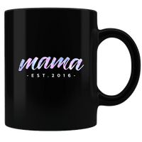 Load image into Gallery viewer, Designs by MyUtopia Shout Out:Mama Established Personalized Black Coffee Mug
