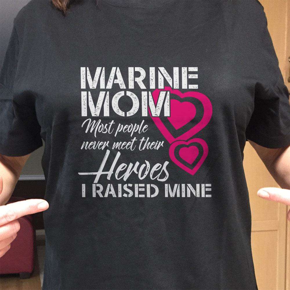 Designs by MyUtopia Shout Out:Marine Mom Adult Unisex T-Shirt