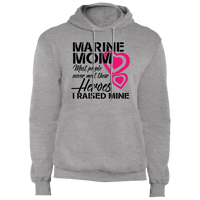 Load image into Gallery viewer, Designs by MyUtopia Shout Out:Marine Mom Core Fleece Pullover Hoodie,Athletic Heather / S,Pullover Hoodie
