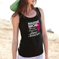 Load image into Gallery viewer, Designs by MyUtopia Shout Out:Marine Mom Cotton Unisex Tank Top
