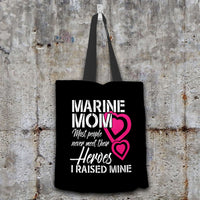 Load image into Gallery viewer, Designs by MyUtopia Shout Out:Marine Mom Fabric Totebag Reusable Shopping Tote
