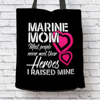 Load image into Gallery viewer, Designs by MyUtopia Shout Out:Marine Mom Fabric Totebag Reusable Shopping Tote
