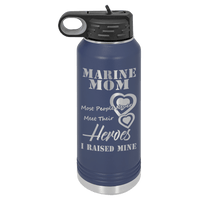 Load image into Gallery viewer, Designs by MyUtopia Shout Out:Marine Mom, I Raised My Hero - 32 oz Polar Camel Water Bottle - Stainless Steel,32oz / Navy,Polar Camel - 32oz Water Bottle
