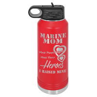 Load image into Gallery viewer, Designs by MyUtopia Shout Out:Marine Mom, I Raised My Hero - 32 oz Polar Camel Water Bottle - Stainless Steel,32oz / Red,Polar Camel - 32oz Water Bottle
