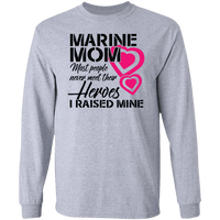 Load image into Gallery viewer, Designs by MyUtopia Shout Out:Marine Mom Long Sleeve Ultra Cotton Unisex T-Shirt,Sport Grey / S,Long Sleeve T-Shirts
