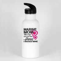 Load image into Gallery viewer, Designs by MyUtopia Shout Out:Marine Mom Water Bottle,White,Water Bottle
