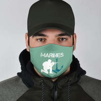 Load image into Gallery viewer, Designs by MyUtopia Shout Out:Marines Adult Fabric Face Mask with Elastic Ear Loops
