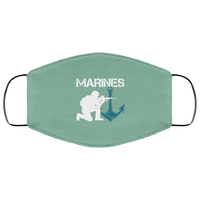 Load image into Gallery viewer, Designs by MyUtopia Shout Out:Marines Adult Fabric Face Mask with Elastic Ear Loops,3 Layer Fabric Face Mask / Sage / Adult,Fabric Face Mask
