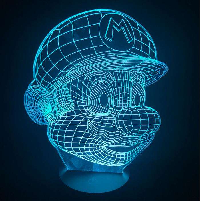 Designs by MyUtopia Shout Out:Mario USB Powered LED Night-light Lamp Glows in Multiple Colors