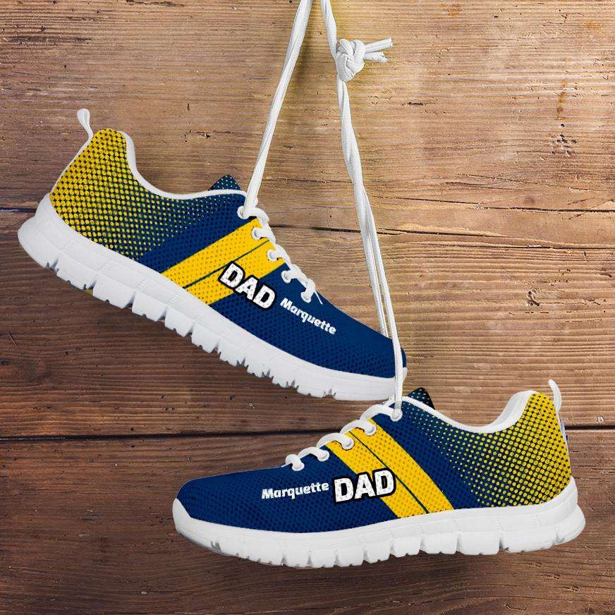 Designs by MyUtopia Shout Out:Marquette DAD Basketball Fans Running Shoes