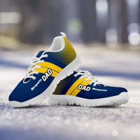 Load image into Gallery viewer, Designs by MyUtopia Shout Out:Marquette DAD Basketball Fans Running Shoes,Mens US5 (EU38) / Blue / Gold,Running Shoes
