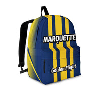 Load image into Gallery viewer, Designs by MyUtopia Shout Out:Marquette Golden Flight Eagles Basketball Fans Backpack,Large (18 x 14 x 8 inches) / Adult (Ages 13+) / Blue / Gold,Backpacks

