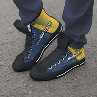 Load image into Gallery viewer, Designs by MyUtopia Shout Out:Marquette Golden Flight Eagles Basketball Fans Canvas High Top Shoes
