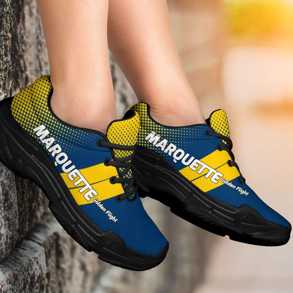 Designs by MyUtopia Shout Out:Marquette #GoldenFlight Chunky Sneakers