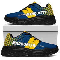 Load image into Gallery viewer, Designs by MyUtopia Shout Out:Marquette #GoldenFlight Chunky Sneakers,Women&#39;s / Ladies US5.5 (EU36) / Blue,Chunky Sneakers
