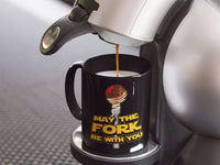 Load image into Gallery viewer, Designs by MyUtopia Shout Out:May The Fork Be With You Ceramic Mug - Black
