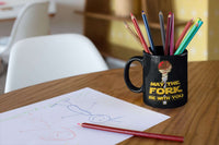 Load image into Gallery viewer, Designs by MyUtopia Shout Out:May The Fork Be With You Ceramic Mug - Black

