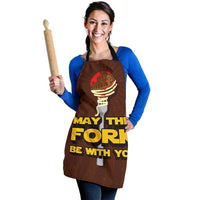 Load image into Gallery viewer, Designs by MyUtopia Shout Out:May The Fork Be With You, Funny Apron, Kitchen, Baking, BBQ, Grilling
