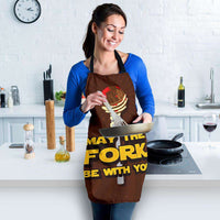 Load image into Gallery viewer, Designs by MyUtopia Shout Out:May The Fork Be With You, Funny Apron, Kitchen, Baking, BBQ, Grilling
