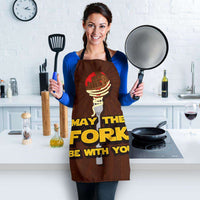 Load image into Gallery viewer, Designs by MyUtopia Shout Out:May The Fork Be With You, Funny Apron, Kitchen, Baking, BBQ, Grilling
