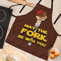Load image into Gallery viewer, Designs by MyUtopia Shout Out:May The Fork Be With You, Funny Apron, Kitchen, Baking, BBQ, Grilling
