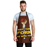 Load image into Gallery viewer, Designs by MyUtopia Shout Out:May The Fork Be With You, Funny Apron, Kitchen, Baking, BBQ, Grilling
