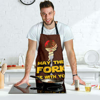 Load image into Gallery viewer, Designs by MyUtopia Shout Out:May The Fork Be With You, Funny Apron, Kitchen, Baking, BBQ, Grilling
