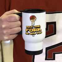 Load image into Gallery viewer, Designs by MyUtopia Shout Out:May The Fork Be With You Stainless Steel Travel Mug
