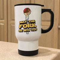 Load image into Gallery viewer, Designs by MyUtopia Shout Out:May The Fork Be With You Stainless Steel Travel Mug
