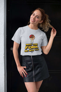 Load image into Gallery viewer, Designs by MyUtopia Shout Out:May The Fork Be With You Ultra Cotton T-Shirt
