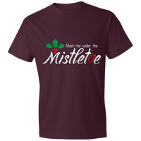 Load image into Gallery viewer, Designs by MyUtopia Shout Out:Meet Me Under the Mistletoe - Lightweight T-Shirt 4.5 oz,Maroon / S,Adult Unisex T-Shirt
