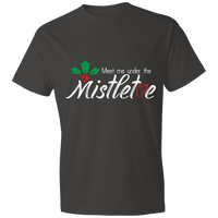 Load image into Gallery viewer, Designs by MyUtopia Shout Out:Meet Me Under the Mistletoe - Lightweight T-Shirt 4.5 oz,Smoke / S,Adult Unisex T-Shirt
