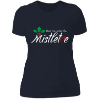 Load image into Gallery viewer, Designs by MyUtopia Shout Out:Meet Me Under the Mistletoe - Ultra Cotton Ladies&#39; T-Shirt,Midnight Navy / X-Small,Ladies T-Shirts
