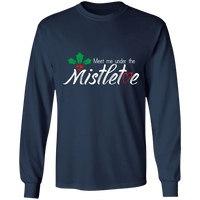 Load image into Gallery viewer, Designs by MyUtopia Shout Out:Meet Me Under the Mistletoe - Ultra Cotton Long Sleeve T-Shirt,Navy / S,Long Sleeve T-Shirts
