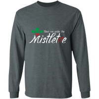 Load image into Gallery viewer, Designs by MyUtopia Shout Out:Meet Me Under the Mistletoe - Ultra Cotton Long Sleeve T-Shirt,Dark Heather / S,Long Sleeve T-Shirts
