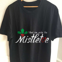 Load image into Gallery viewer, Designs by MyUtopia Shout Out:Meet Me Under The Mistletoe Adult Unisex T-Shirt
